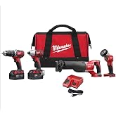 Milwaukee 2696-24 M18 Cordless Compact Combo Tool Kit