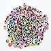 Souarts Mixed Multicolor Evil Eye Stripe Round Resin Spacer Loose Beads Pack of 500pcs