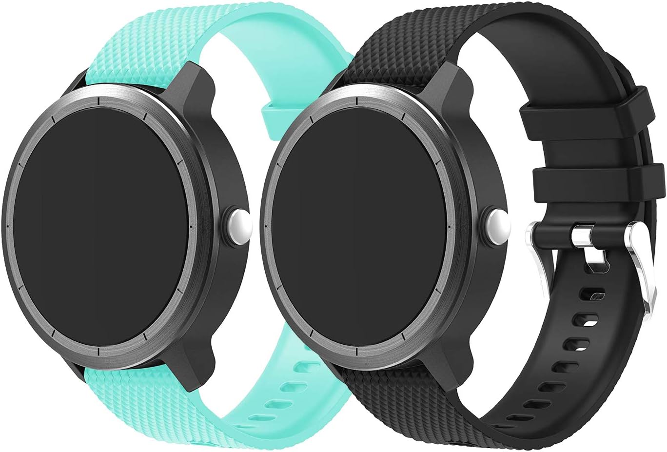 For Garmin Vivoactive 3 Bands, Junboer 20mm Quick Release Silicone Replacement Strap Sport Band for Garmin Vivoactive 3/Forerunner 645/Galaxy Active 2 40 44mm/Galaxy Watch 3 41mm/Samsung Galaxy 42mm