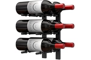 ULTRA WINE RACKS & CELLARS Ultra Wine Racks Wall Mounted Wine Racks (1 Foot 2 Deep, Matte Black)