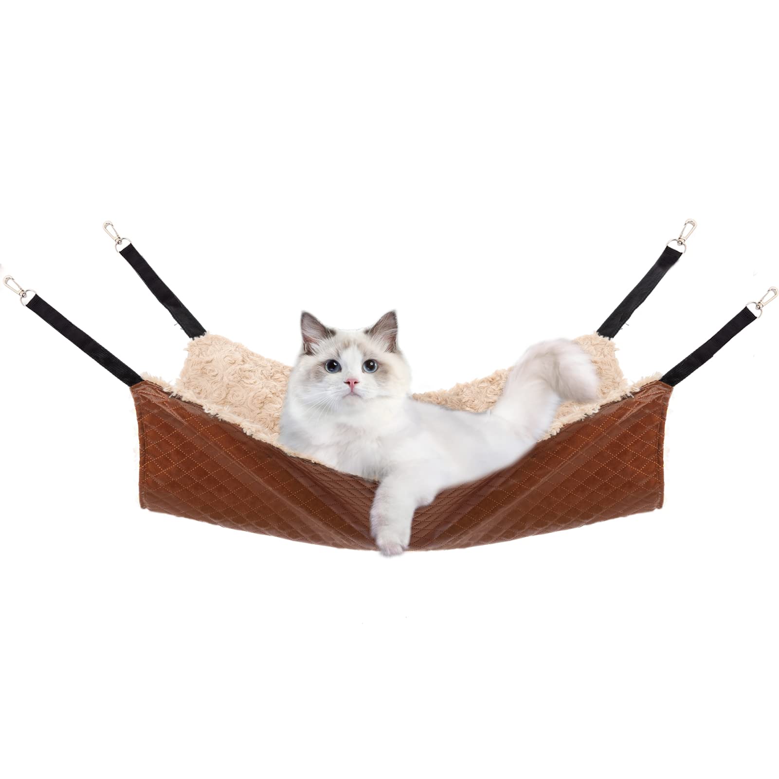 Photo 1 of JOYELF Cat Hammock Bed, Medium Reversible Cage Hammock Hanging Soft Bed for Kitten, Ferret, Puppy or Small Pet