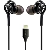 AKG Wired In-Ear Earbuds with Mic USB-C Earbuds with Braided Cable Compatible with Samsung Galaxy S24 Ultra, S24+, S23, S22, S21, S10, S10E &amp; iPhone 15 Series
