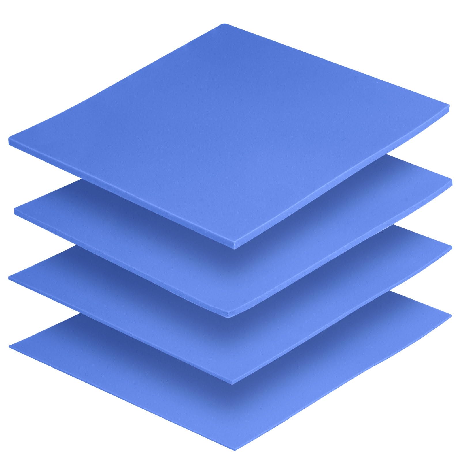 Aairhut Thermal Pad 6W/mK 4 Pack, 100x100mm 0.5mm 1mm 1.5mm 2mm Silicone Cooling Pad GPU Non Conductive Heat Resistance Extreme Odyssey Cover for Laptop Heatsink/CPU/GPU/SSD/IC/LED Cooler