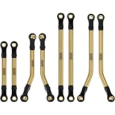 INJORA 8PCS Brass High Clearance Links Set for 1/18 RC Crawler TRX4M High Trail K10 F150, 43g/Set