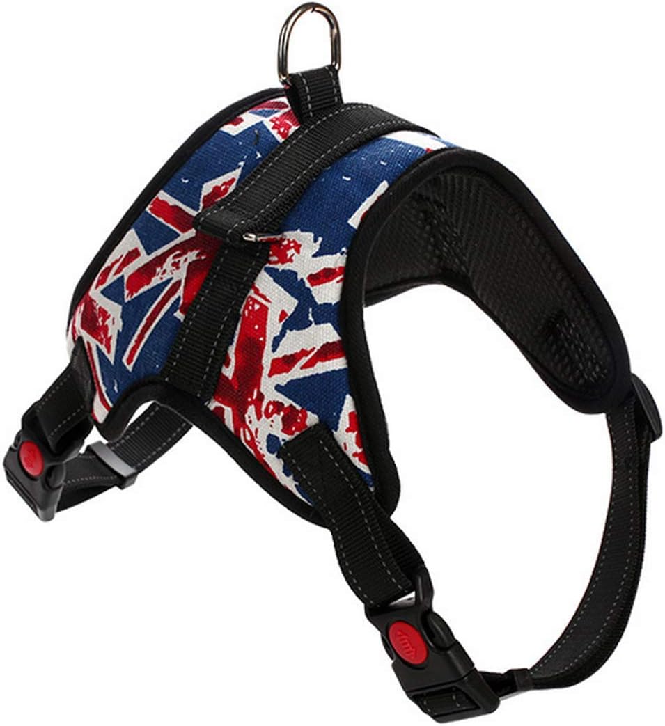 Yiyida No Pull Dog Harness Front Range Heavy Duty Pet Vest Harness Adjustable with Handle for Small Medium Large Dogs Training Running Walking S-M-L-XL