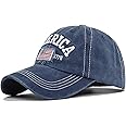 Cot-Oath Mens Baskeball Cap Women Hat - American Flag Hat Unisex Adjustable Trucker Hat Retro