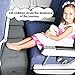 Jaklove Travel Foot Rest Pillow PVC Inflatable Footrest Adjustable Height Pillow for Foot Leg Pillow on Airplanes,Cars,Buses,Trains,Office(Gray)