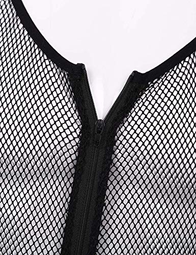 CHICTRY-Body-da-Uomo-Sexy-a-Rete-Lingerie-Hot-Aperto-Catsuit-Trasparente-Biancheria-Intima-Collant-Tuta-Corta-con-Cerniera-Maglietta-Senza-Maniche-Pigiama-Erotico-Mesh-Fishnet