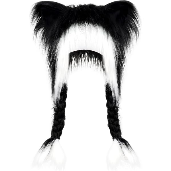 Funny Toque Cute Warm Plush Furry Faux Fur Hood Hat Spirit Ears