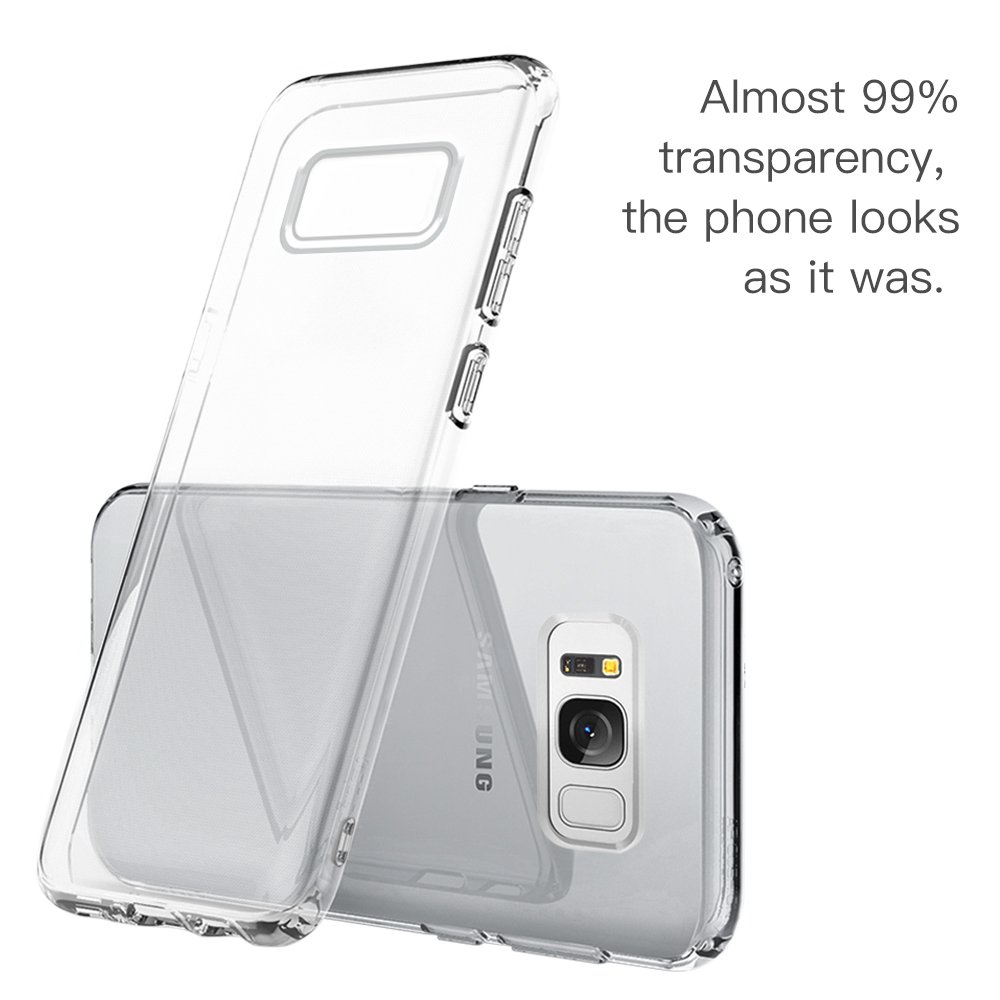 Hülle für Samsung Samsung Galaxy S8,TUCNIPUS Schutzhülle Case Silikon - Ultra Dünn Crystal Clear Durchsichtige Backcover Handyhülle TPU Case für Samsung Galaxy S8-Transparent