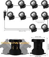 NATPOW RGB Underwater Pond Light IP68 Bluetooth APP 10-in-1 5V view 8