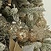 Sea Team Plastic Christmas Glitter Snowflake Ornaments Christmas Tree Decorations, 4-inch, Set of 36, Champagne