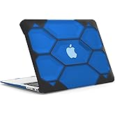 IBENZER Compatible with MacBook Air 13 Inch Case A1466 A1369, Heavy Duty Protective Hard Shell Case Cover for Apple Mac Air 13 Old Version 2017 2016 2015 2014 2013 2012 2011 2010, Blue, HA13CYBL