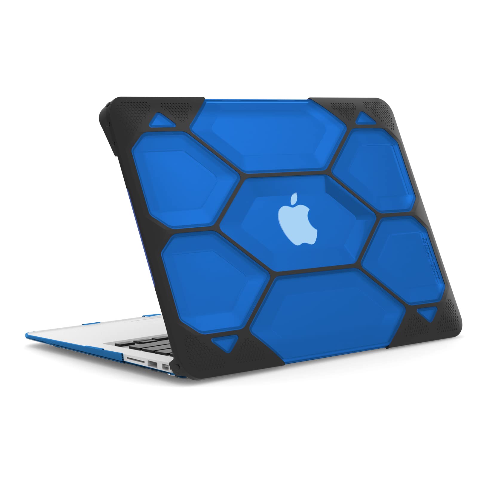 Photo 1 of IBENZER Compatible with MacBook Air 13 Inch Case A1466 A1369, Heavy Duty Protective Hard Shell Case Cover for Apple Mac Air 13 Old Version 2017 2016 2015 2014 2013 2012 2011 2010, Blue, HA13CYBL