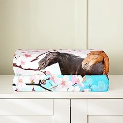 Horse Fleece Throw Blanket for Kids - Galloping