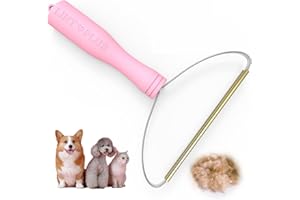 Lint Plus Pet Hair Remover Multi Fabric Edge and Carpet Rake by LINTPLUS,Dog Hair Remover and Cat Hair Remover for Rugs,Couch&Pet Towers,Easy Protable Lint Remover to Every Hair!(Girl-Pink)