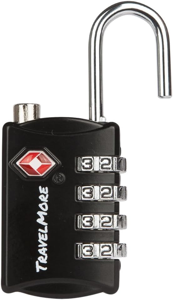 3-Pack TSA Luggage Lock with 4-Digit Combination, Black - Image 4