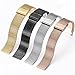 Pinhen 14mm Quick Release Watchband Mesh Stainless Steel Metal Watch Band Strap Bracelet for ASUS Zenwatch 3 / Pebble Time Round and Other Watches with 14mm Wide (Black)