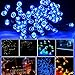 Lycheers® Blue Solar Power 11m 33ft 60 LED Solar Fairy String Lights for Outdoor Room Garden Home Christmas Party Decoration Waterproof (Blue)