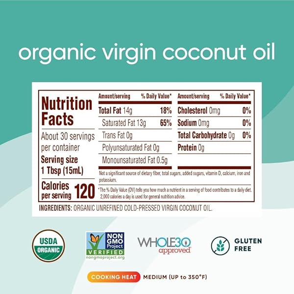 NUTIVA, ORGANIC COCONUT OIL, 15 FL OZ