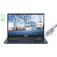 ASUS 14" FHD Laptop Computer, 4-Core Intel Pentium, Windows 11 Pro with Microsoft Office Lifetime Suite, 4GB RAM 576GB Storage (256GB SSD + 256GB Docking Station +64GB eMMC), PLUSERA Earphones, Black
