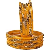 Shemass™ New Drop Design Bangle/Traditional Glass Bangle Set For Women & Girls |Indian Bollywood Colourful Glass Bangles