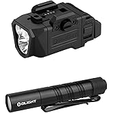 OLIGHT PL X Rechargeable Tactical Rail Mount Light Bundle with I3T 2 EOS Pocket EDC Flashlight