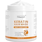 WDETHMY Hydrating Hair Mask for Damaged Hair - Deep conditioning & Moisturizing & Smoothing Hair Mask for Dry and Curly Hair, Natural Keratin Hair Treatment - Paraben, Phthalate & Sulfate Free