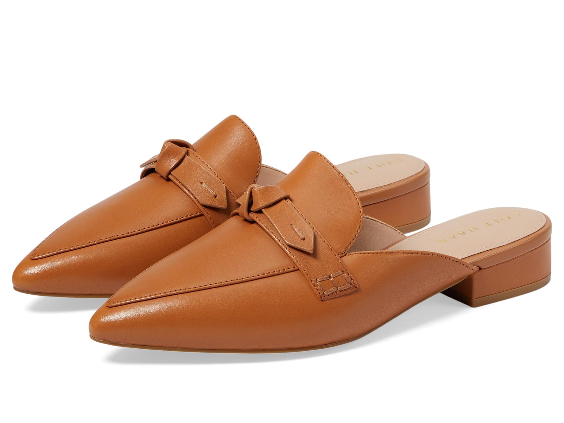 Cole Haan Women’s Piper Bow Mule, Pecan Leather, 5-B US
