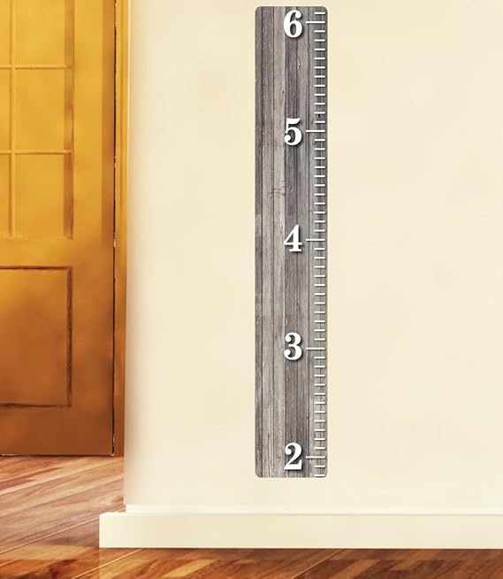 amazoncom nursery decals and more weathered wooden ruler growth chart