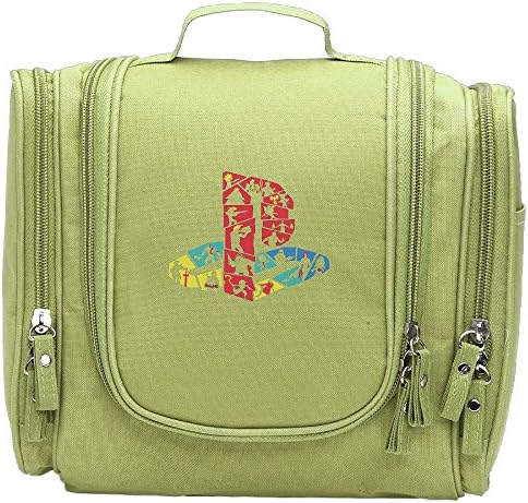 Travel Toiletry Bags Fan Art PlayStation Washable Bathroom Storage Hanging Cosmetic/Grooming Bag For Household Business Vacation, Multi Compartments, Waterproof Lining