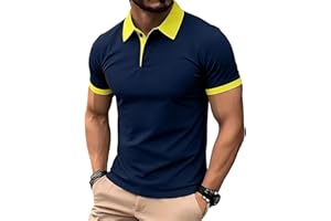 T Shirts for Man Casual Short Sleeve Button Down Lapel T-Shirts Summer Lightweight Beach Vacation Henley Basic Shirt
