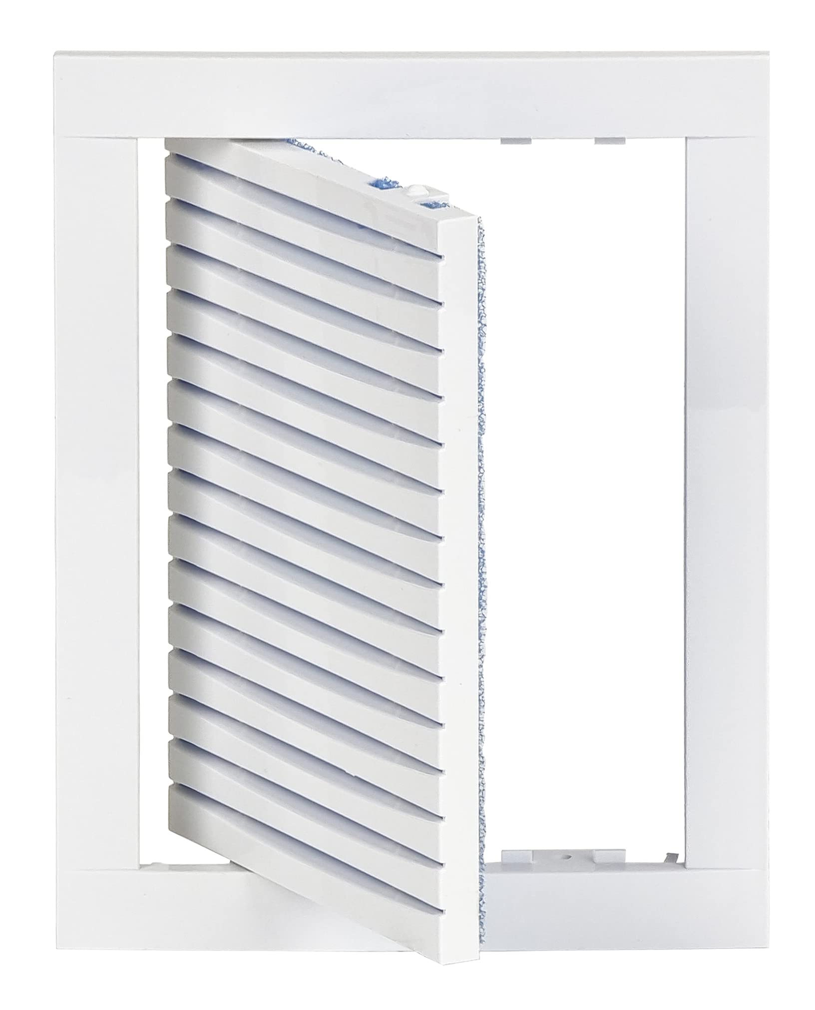 Steinberg14 White ABS Plastic Return Air Grille with Filter - 15x20cm / 6x8'' Ventilation Cover