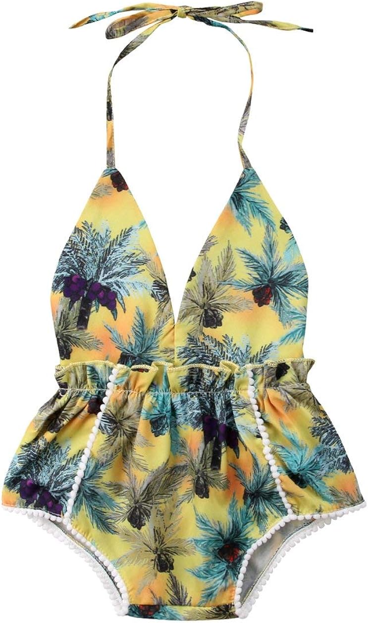 tropical baby romper