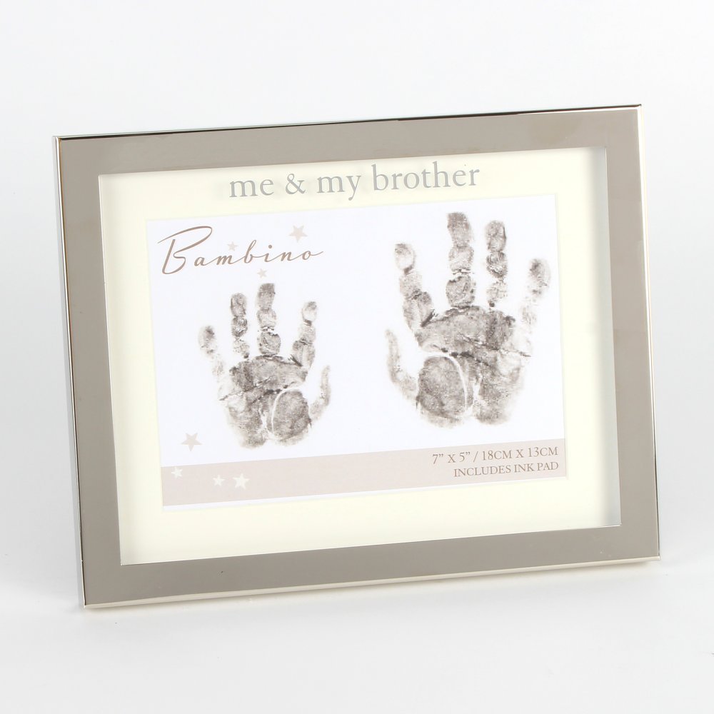 Me and My Brother Hand print 7" x 5" Photo Frame Baby Gift