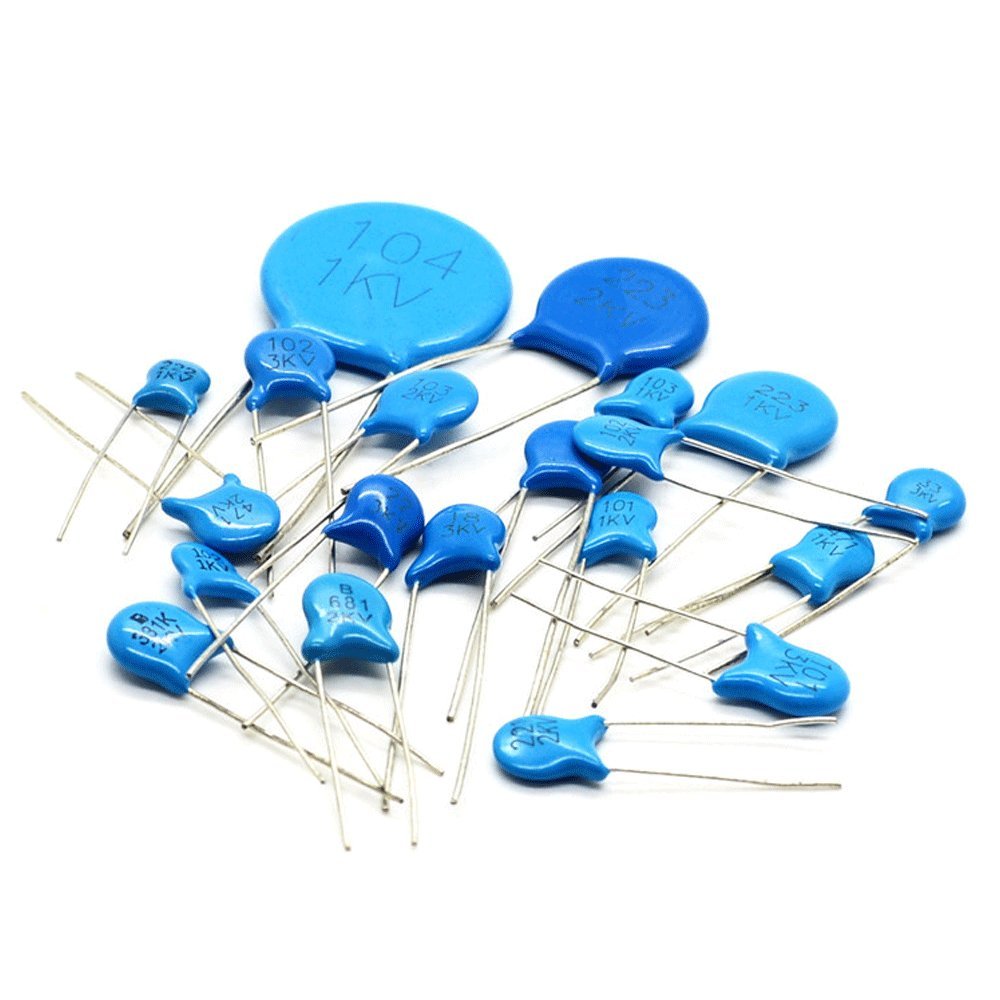 1 /2 /3 KV High Voltage Ceramic Capacitor, 20 Value 200 pcs Capacitor Assortment Kit for IC DIY