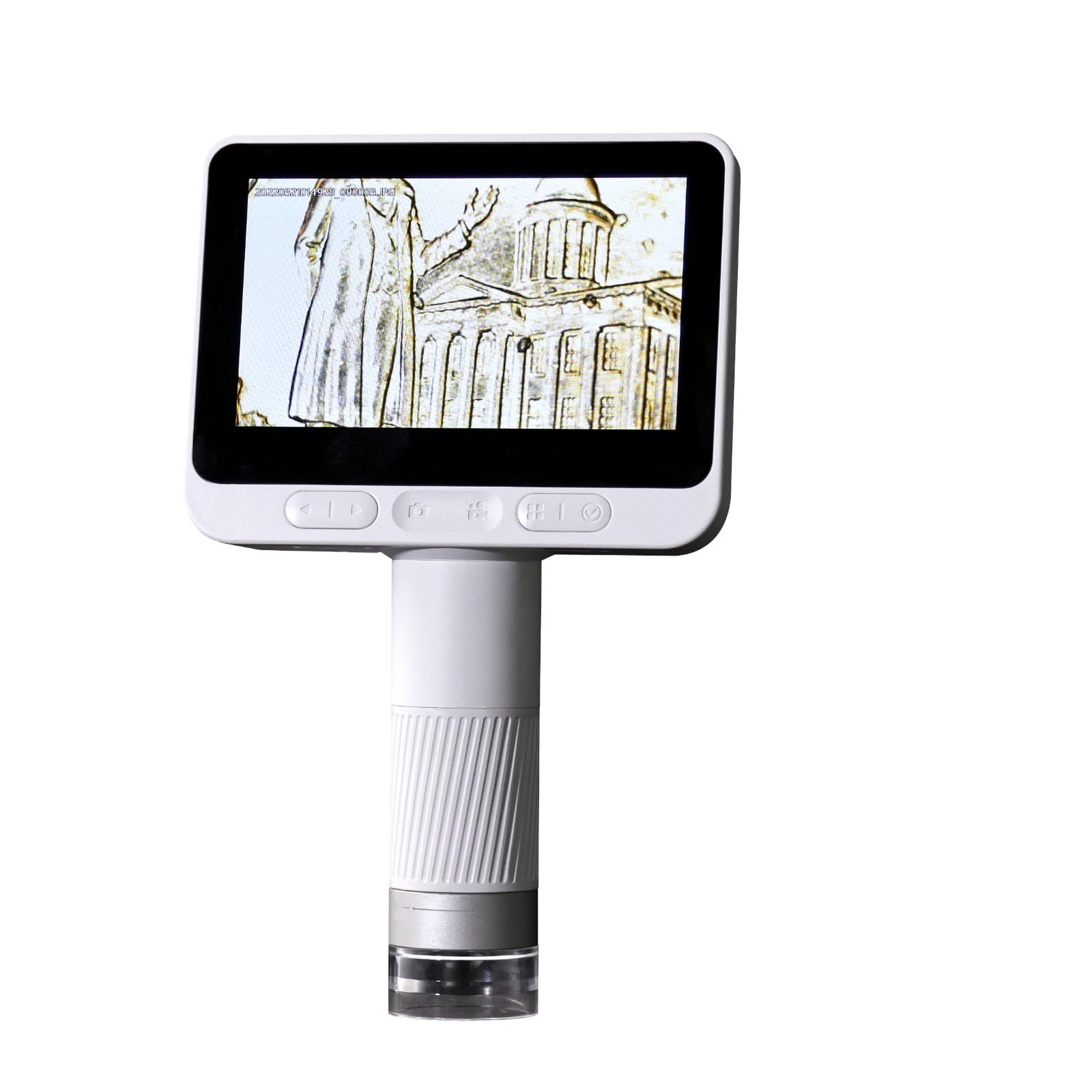 Photo 1 of Microscope for Kids, Kids Microscope with 4.3" IPS Screen, Portable Digital Pocket Microscope for Kids 8-12, 1600X HD USB Microscope for Kids, Coin Microscope Compatible with iPhone Android Computer