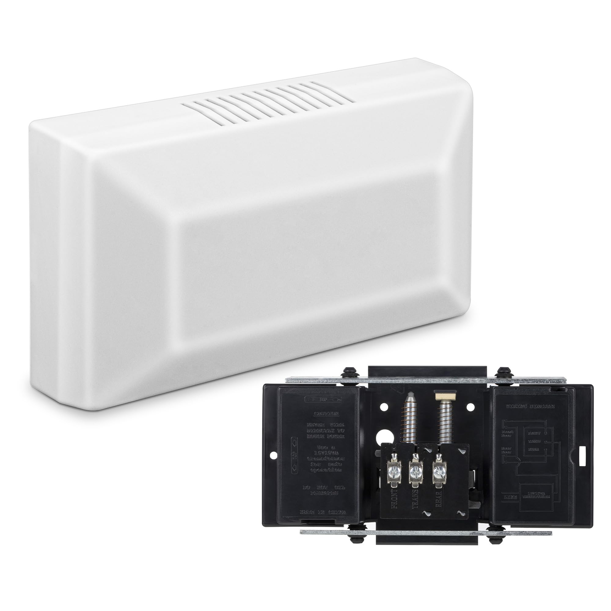 Photo 1 of Wired Doorbell Chime, 16V 10VA Front and Rear Door Chime for Home Wall Inside, Compatible with Doorbell Botton and Transformer, Two Loud Sounds