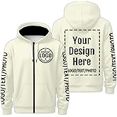 Custom Zip Up Hoodie for Men Add Logo Text Photo Custom Personalized Hoodies Design Your Own Jacket Sweatshirt