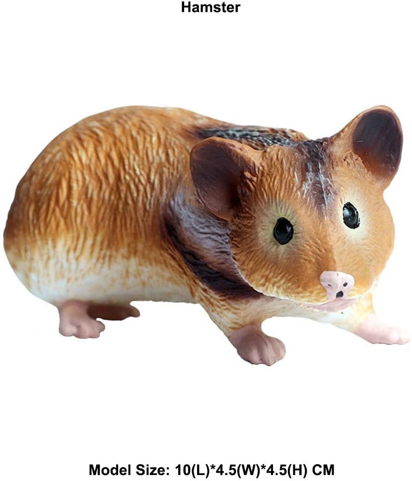 JOKFEICE Realistic Animal Figures Hamster Figurines, Science Project, Cake Topper - Image 3