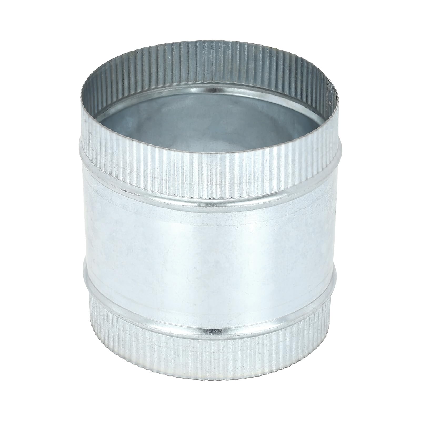 PATIKIL 6 Inch Duct Connector Coupling, Galvanized Steel Straight Dryer Vent Coupler Flexible Ducting Collar Connector Round Crimped Ventilation Duct Extension for HVAC System Pipe