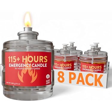Lot De 4 Bougies De Survie 30 Heures - Longue Combustion, Coupe-Vent Pour Urgences Et Camping