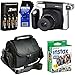 Fujifilm INSTAX 300 Wide-Format Instant Photo Film Camera (Black/Silver) + Fujifilm instax Wide Instant Film, Twin Pack (20 sheets) + 4 AA High Capacity Rechargeable Batteries with Battery Charger + Camera Case + HeroFiber® Ultra Gentle Cleaning Cloth
