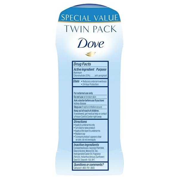 DOVE ANTIPERSPIRANT DEODORANT 24-HOUR SWEAT PROTECTION ORIGINAL CLEAN DEODORANT FOR WOMEN 2.6 OZ, 2 COUNT