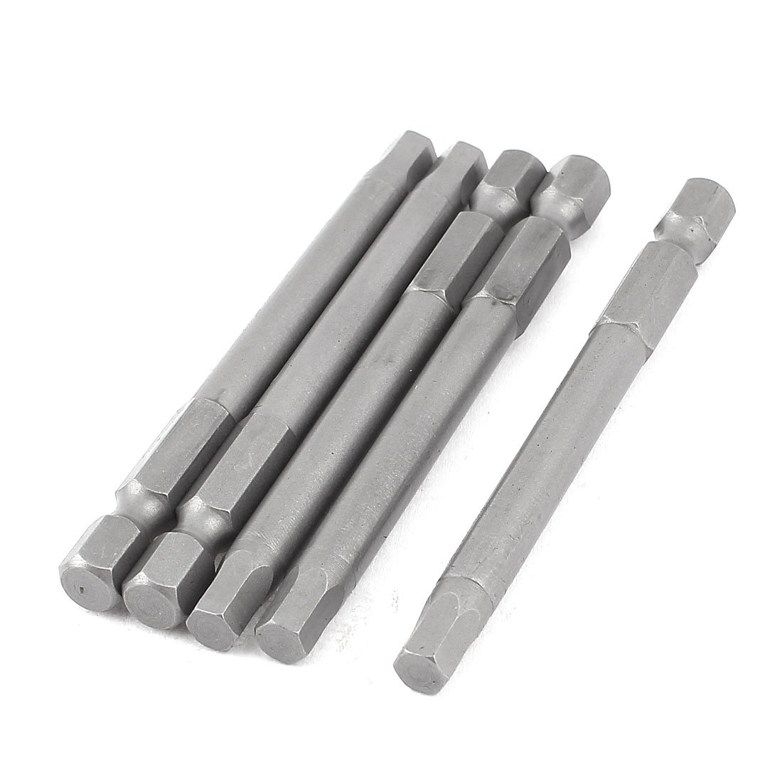 Sourcingmap 1/4inch Hex Shank 5mm Hexagon Head Magnetic Screwdriver Bits 5pcs