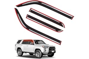 LONGKEES in-Channel Rain Guards for Toyota 4Runner 2010-2024 | Window Deflectors, Vent Window Visors, Wind Guards, Car Window Protector – 4PCS