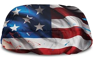 Knextrepoy American Flag Print Winch Cover Universal Fits for 8500-17500lb,Outdoor Winch Protection Cover,Fashion Design Electric Winches Accessories Decoration