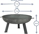 Harbour Housewares 75cm Cast Iron Fire Pit Outdoor Garden Fire Bowl view 4