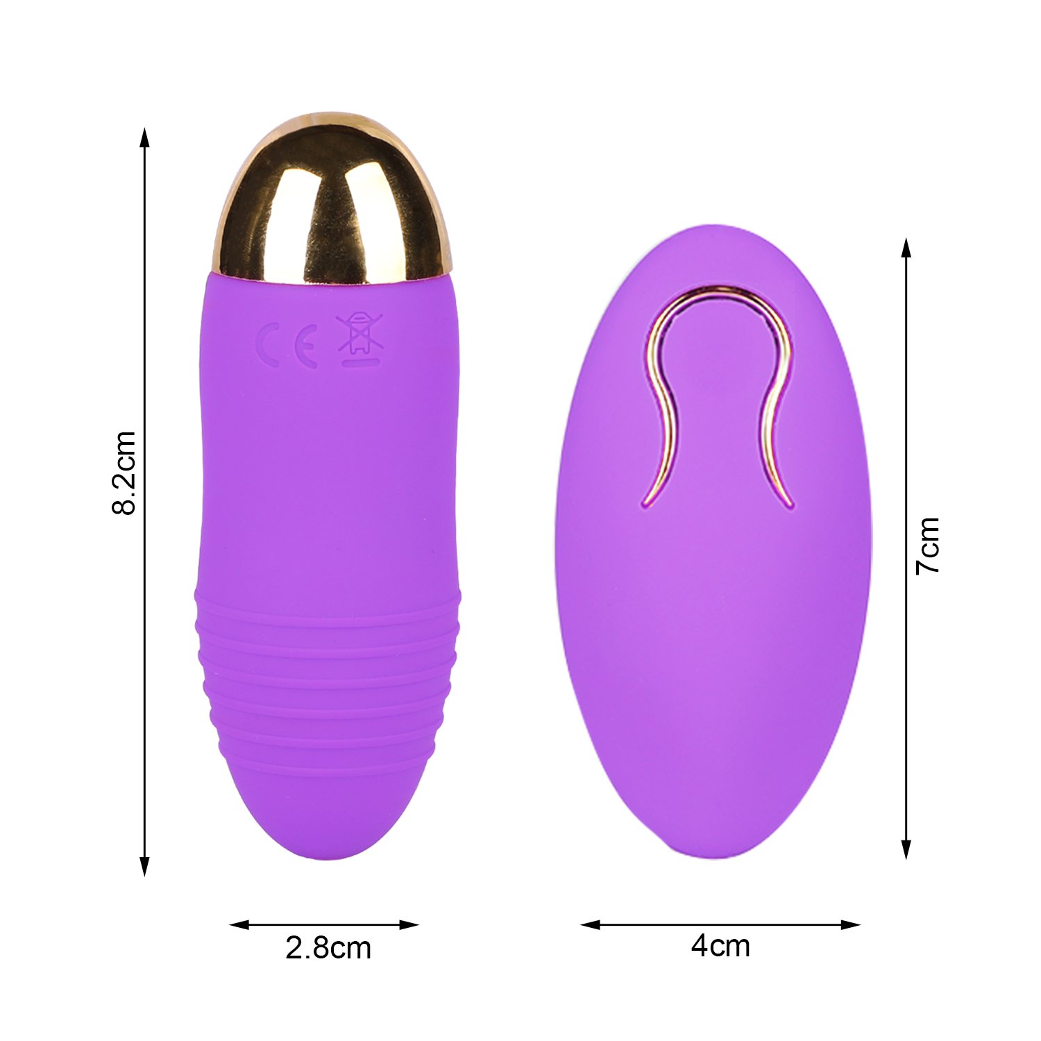 Sex Toy for Women,PPW Vibrating Egg with Remote Control,Powerful Vibrator for Clitoris Stimulation,10 Vibrations,Silicone,Waterproof Adult Toy Purple (Purple-1)