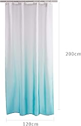 Furlinic Shower Curtain Polyester 120x200cm Mould Proof with 8 Hooks White view 6